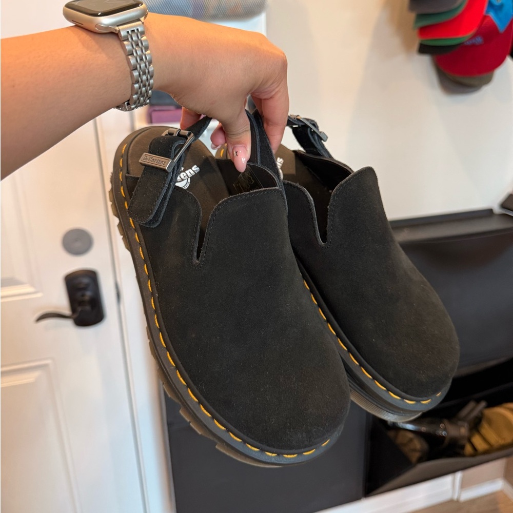 Dr Martens Zebzag platform mules